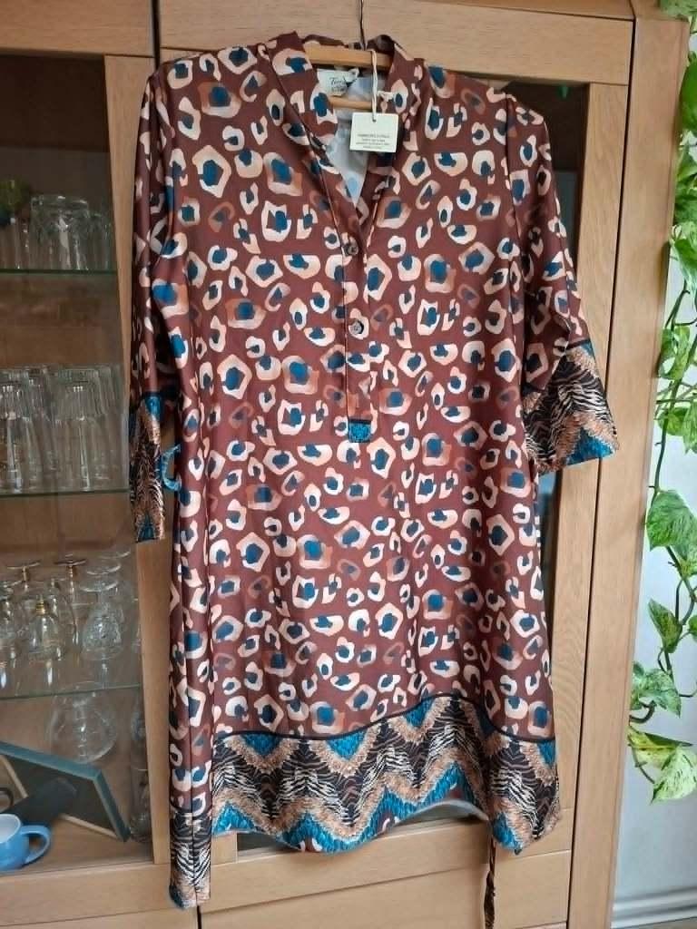 Terra di Siena : Robe les tons de marron (taille 16/44) NEUF, Brun, Sous le genou, Taille 42/44 (L), Neuf