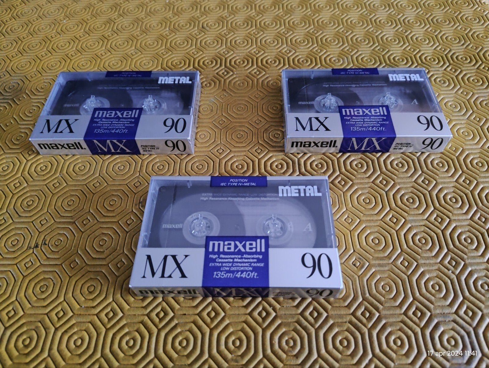 3 cassettes audio Maxell MX90 scellées d'origine, Enlèvement ou Envoi, Originale
