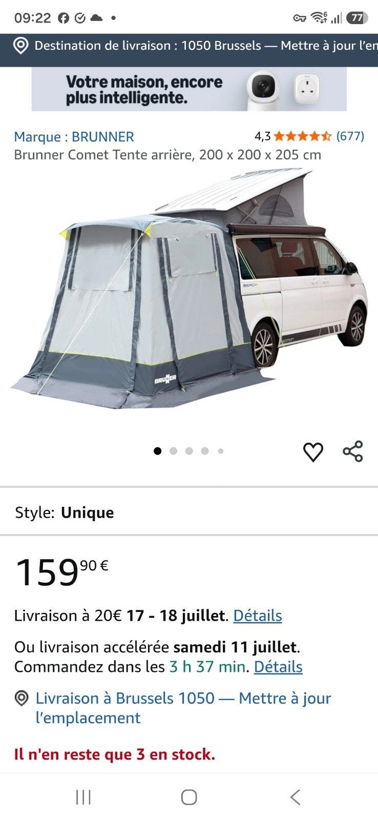 Tente  ariere pour  vana, Caravanes & Camping, Tentes