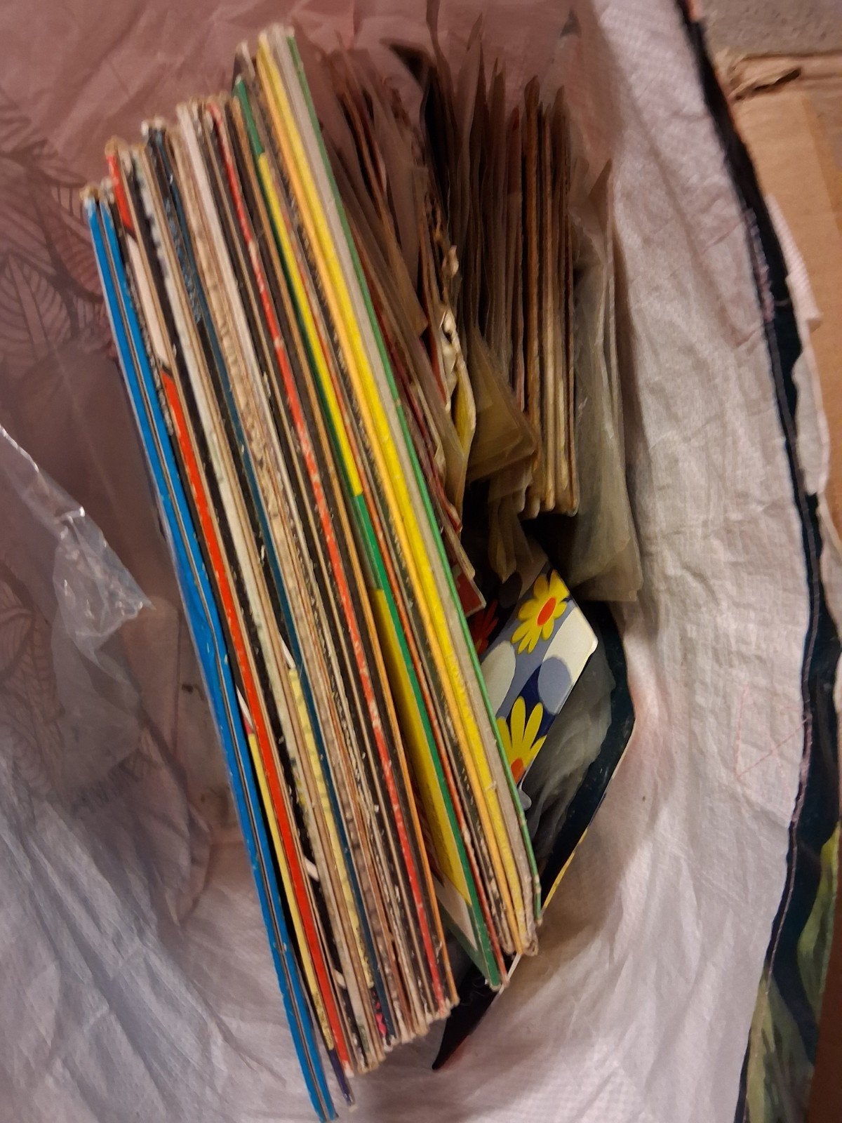Zak vinylplaten, Ophalen