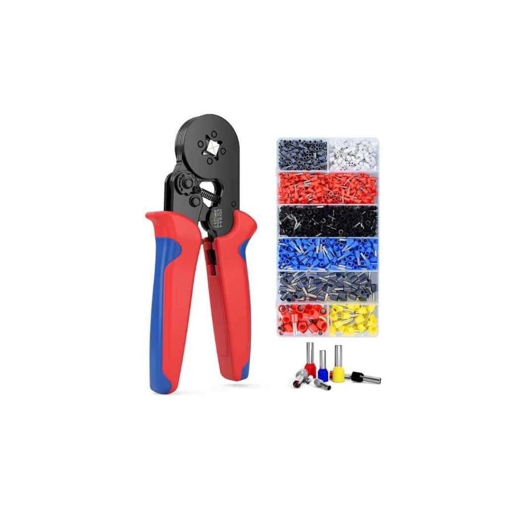Ensemble d'outils à sertir pour embouts de câble avec, Enlèvement ou Envoi, Neuf, Poignée souple, Bleu