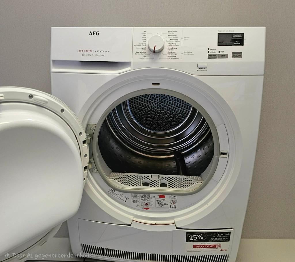 Droogkast, Elektronische apparatuur, Ophalen, 6 tot 8 kg, Anti-kreukfase, Zo goed als nieuw