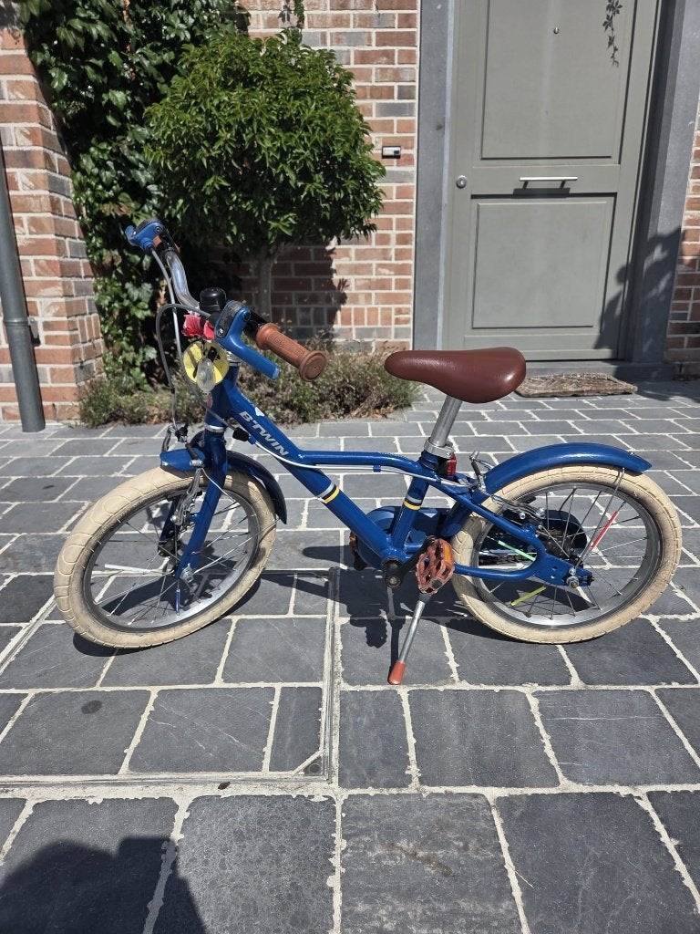 Kinderfiets 16 inch, Fietsen en Brommers, Ophalen, Gebruikt, Velgrem, Minder dan 16 inch