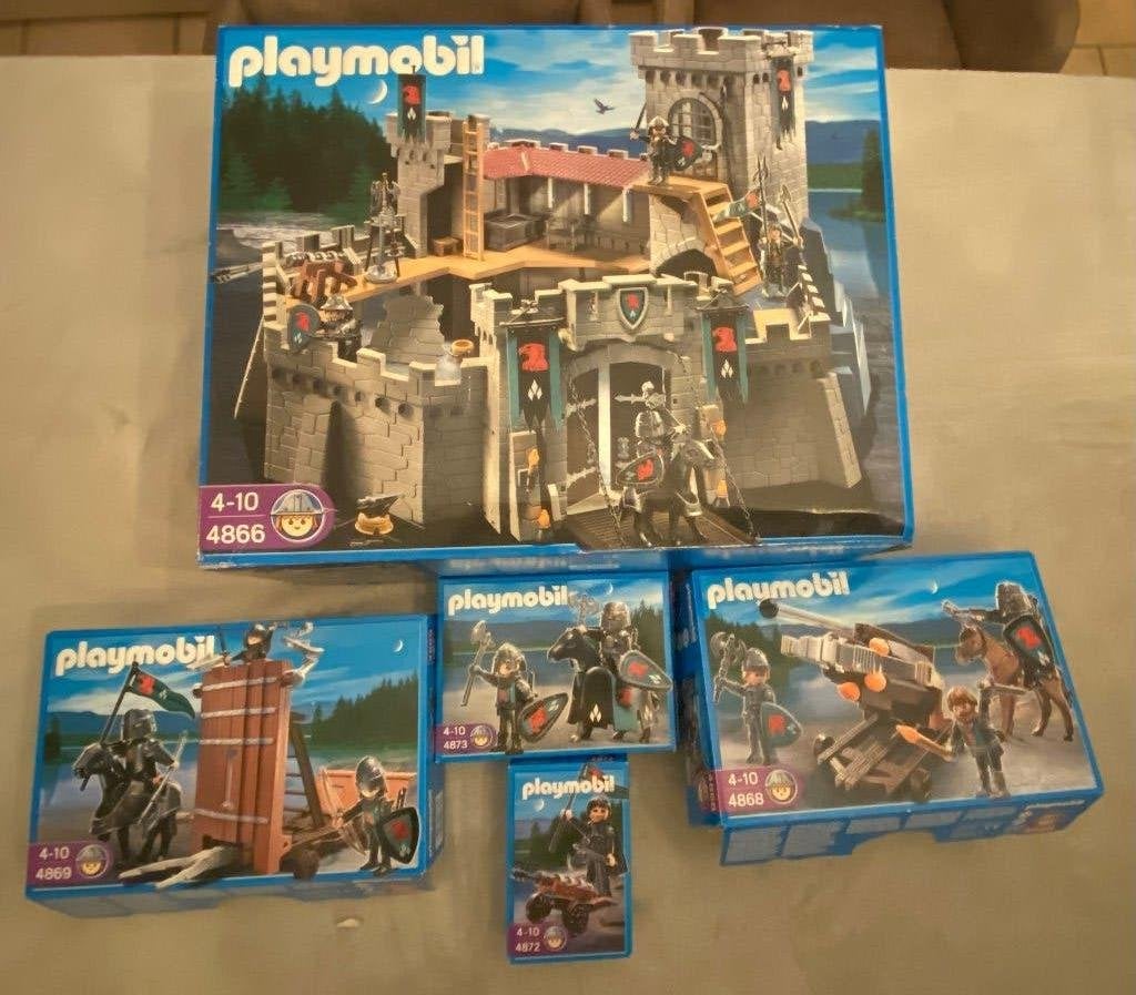 Playmobil - 4866 - Kasteel + 4868 - 4869 - 4872 - 4873, Enlèvement, Utilisé, Kit complet