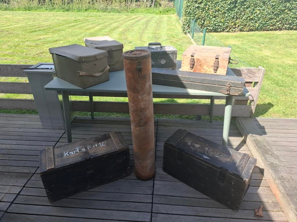 Lot kisten  wo2, Verzamelen, Militaria | Tweede Wereldoorlog, Ophalen