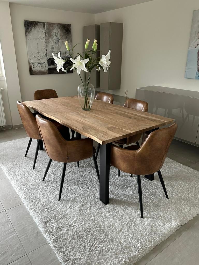 Notenhout Eettafel, Huis en Inrichting, Tafels | Eettafels, Ophalen, Zo goed als nieuw