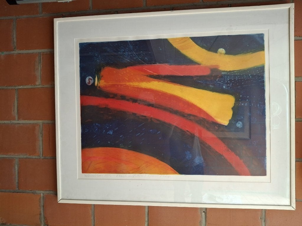 Willibrord Haas – „kosmisch ausfluchtend“ (1993), Ophalen, Ets, Gesigneerd