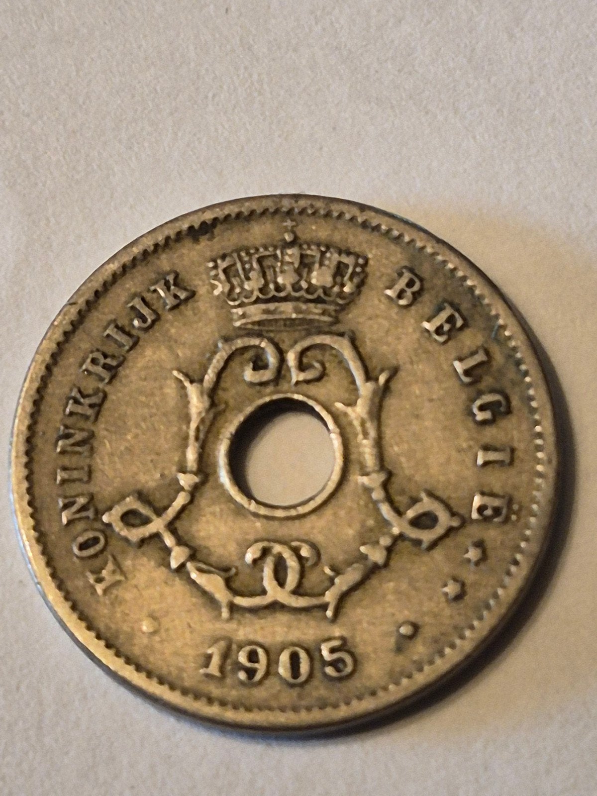 5 cent leopold 2 type Michaux 1905 vl, Postzegels en Munten, Ophalen of Verzenden, Losse munt