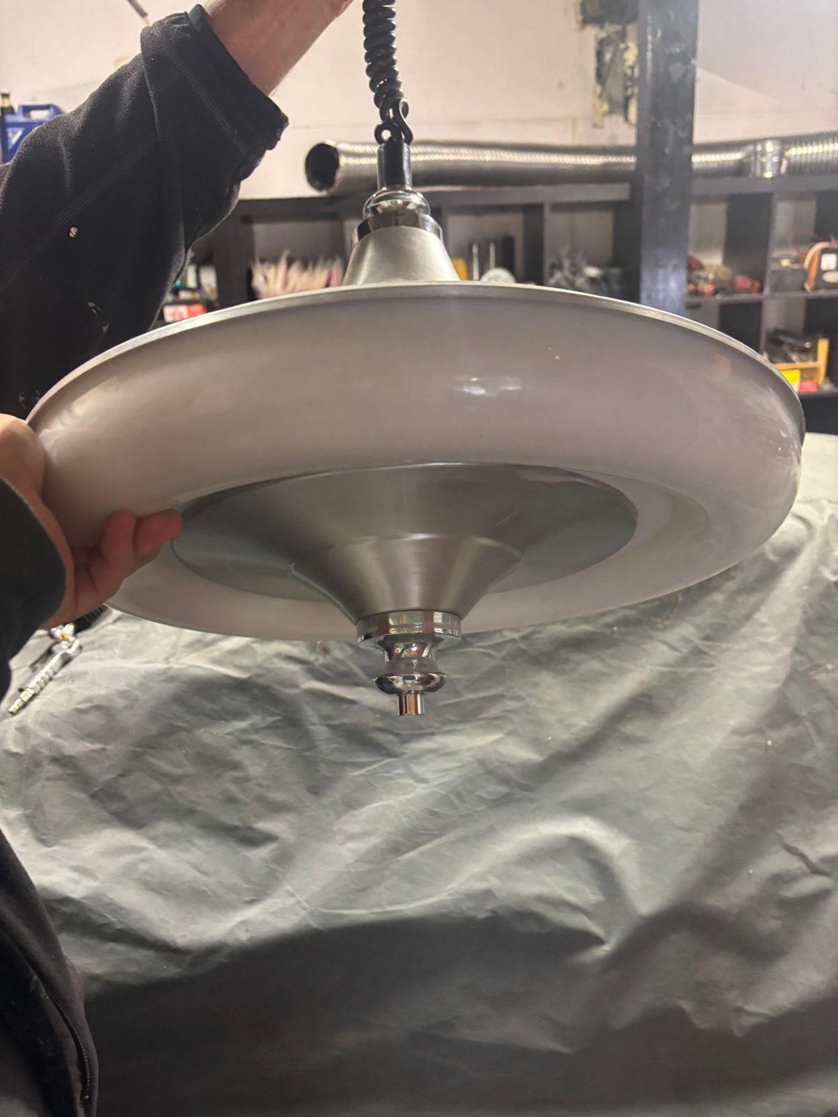 VINTAGE SPACE AGE “ ufo “ lamp, Ophalen, Gebruikt