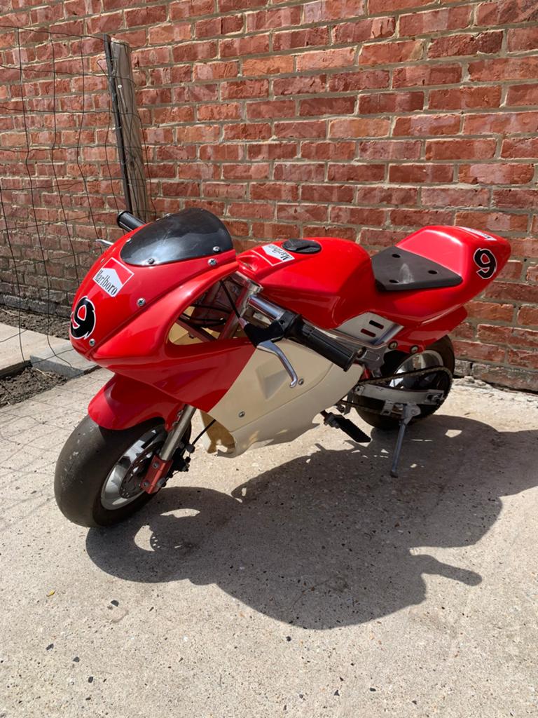 Pocketbike Marlboro, Ophalen, Gebruikt, Klasse B (45 km/u)