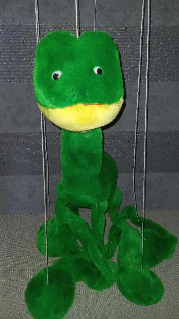 Marionet groene knuffel, Ophalen of Verzenden, Zo goed als nieuw, Groen, Dinosaurus
