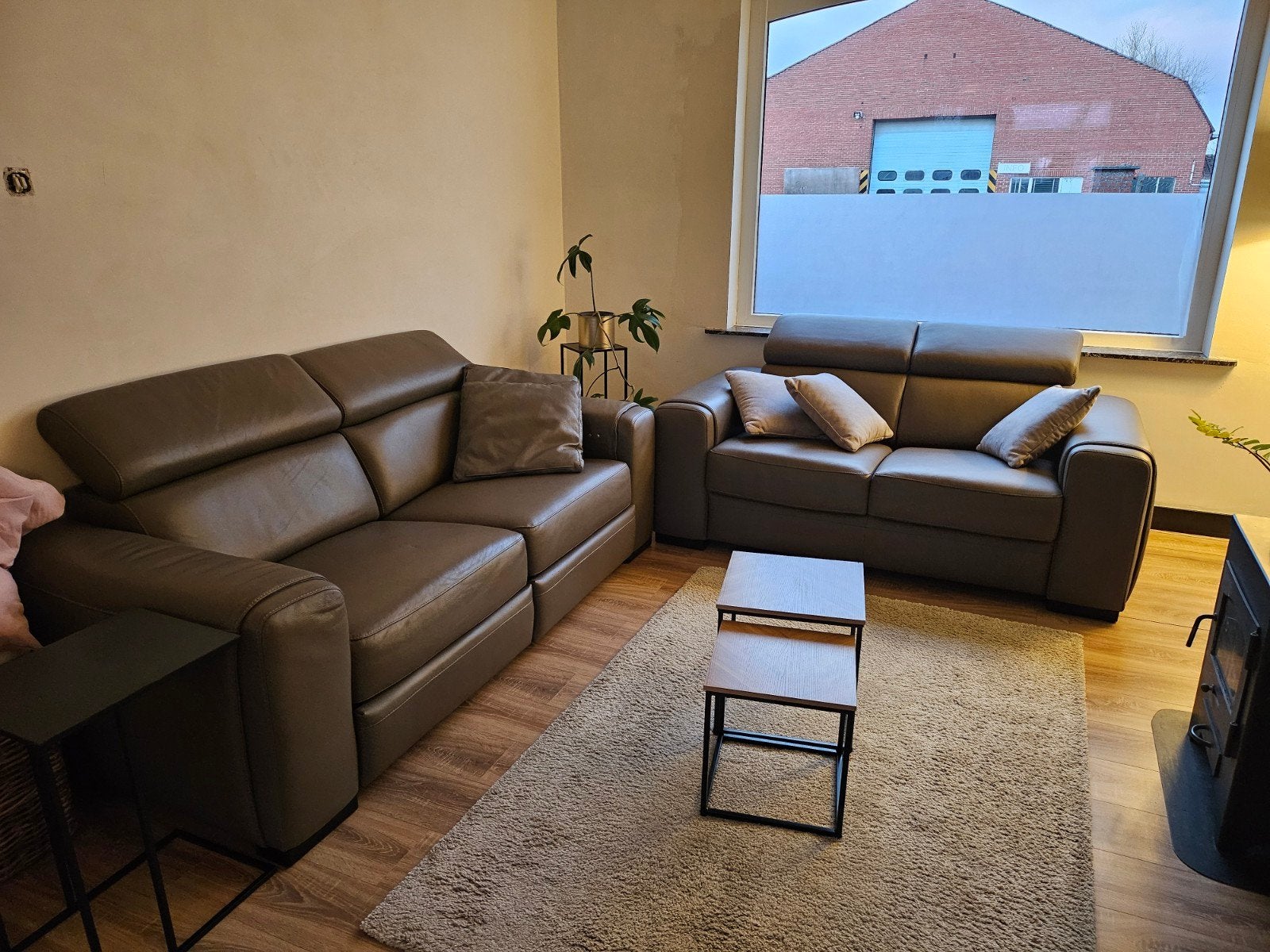 Salon relax 3+2, Ophalen, Zo goed als nieuw, Leer