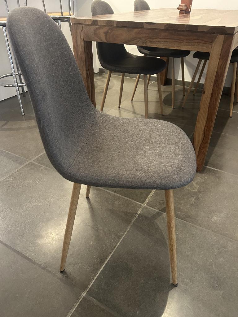 Chaises x4, Enlèvement, Comme neuf, Gris, Quatre