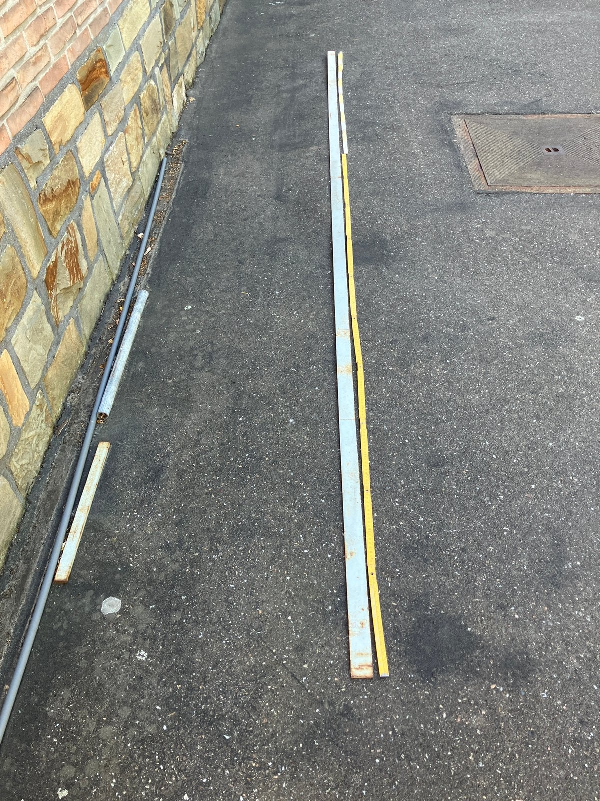 Rechte ijzeren lat van 3,20m x 4cm x 5mm, Ophalen, Gebruikt, IJzer