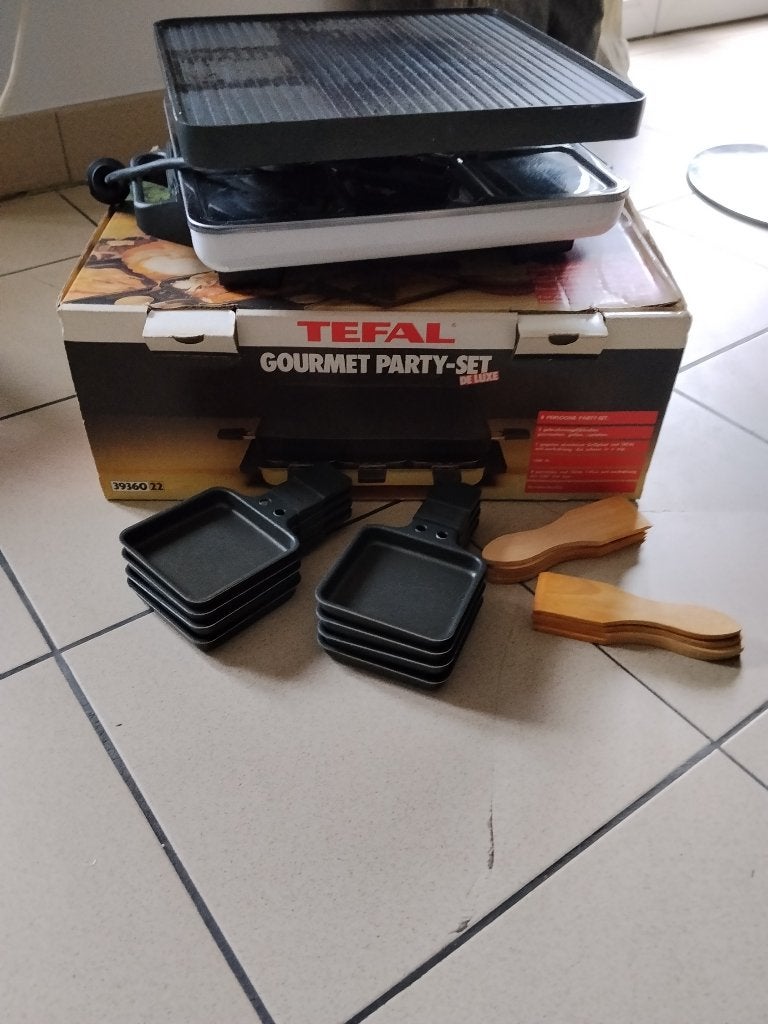 Tefal Gourmet Party-Set de Luxe (Raclette & Grill)– Compleet, Elektronische apparatuur, Ophalen, Gebruikt, 8 personen of meer
