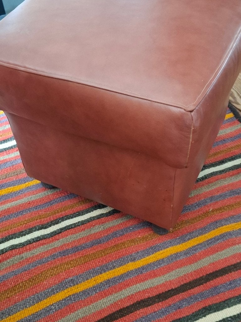 Pouf/hocker en cuir, Enlèvement, Cuir, 50 à 75 cm, Carré