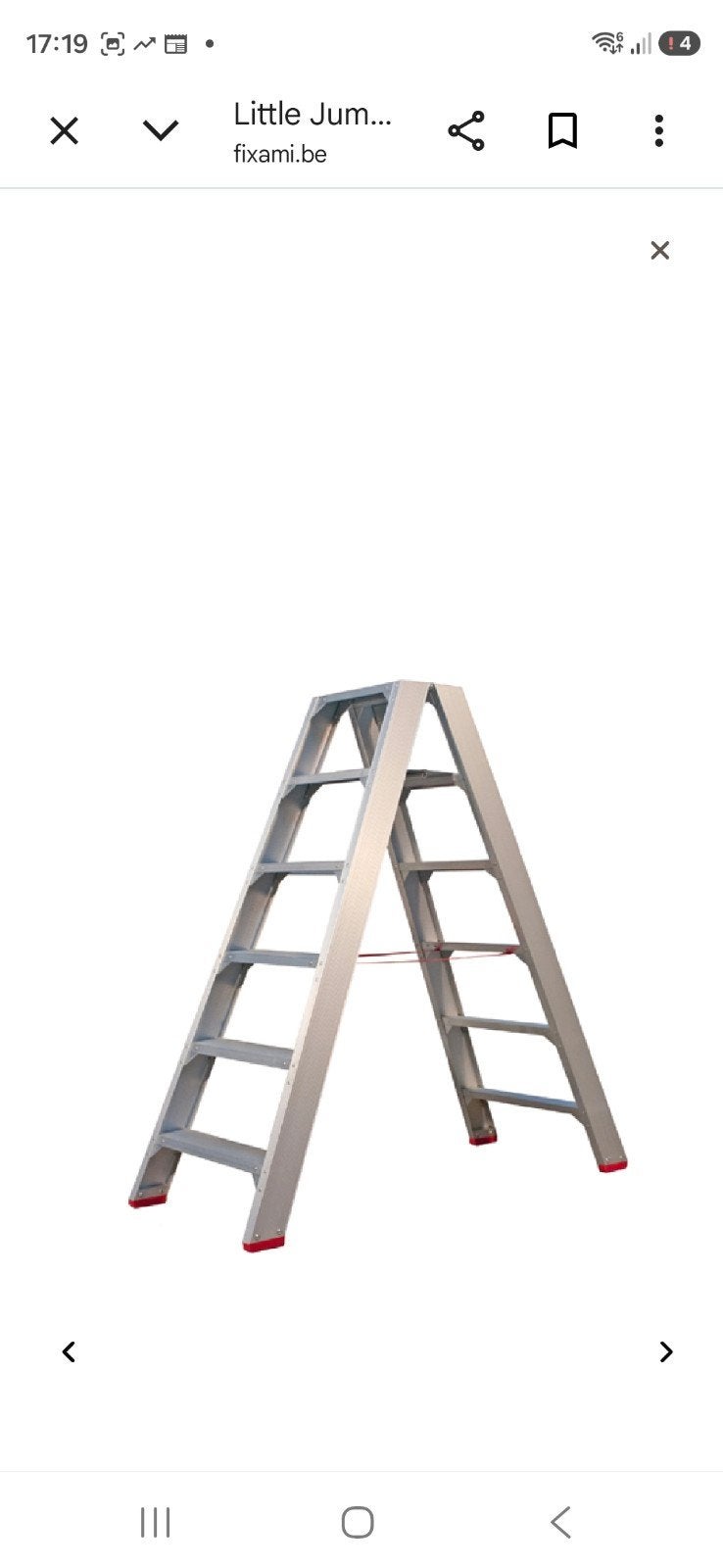 ladder 85 euro aluminium, Bricolage & Construction, Échelles & Escaliers, Enlèvement, Échelle