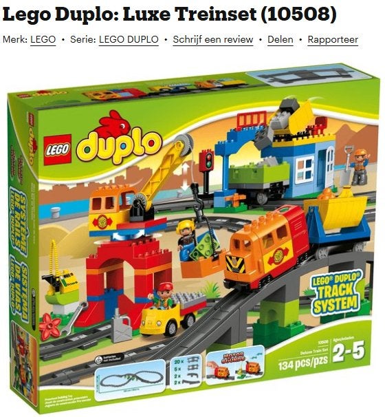LEGO DUPLO elektrische treinset + uitbereidingsset, Ophalen, Overige thema's, Zo goed als nieuw, Compleet