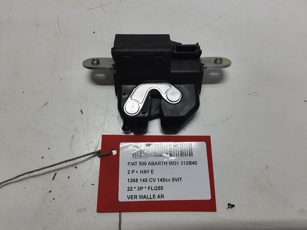 SERRURE COFFRE Abarth 500 / 595 / 695 (01-2008/-), Mevr. I. Hauben, Haillon arrière, Utilisé, Autres marques automobiles
