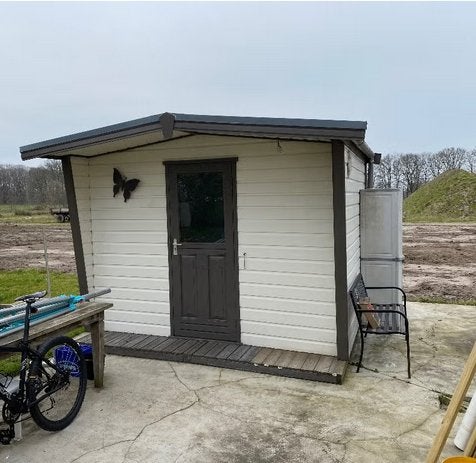 Tuinhuis Schuurtje dubbelwandig met buiten maat 3 bij 3meter, 200 à 400 cm, 250 à 300 cm, Synthétique, Enlèvement
