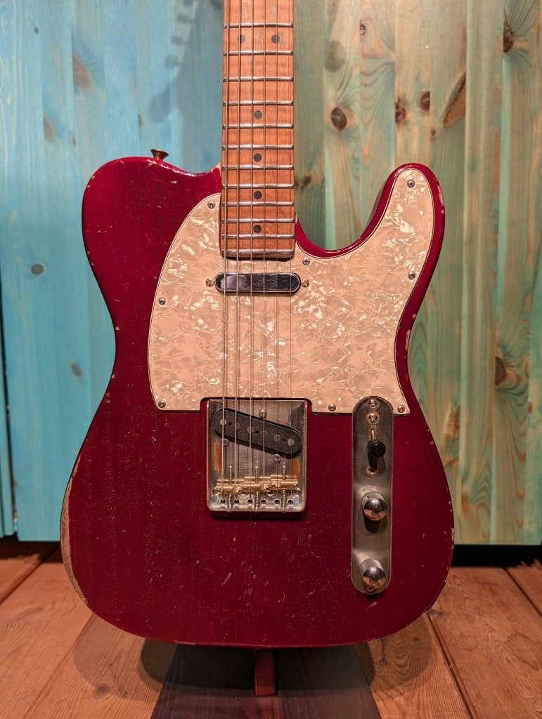 Telecaster Relic apple candy red, swamp ash body, Musique & Instruments, Enlèvement, Utilisé, Solid body