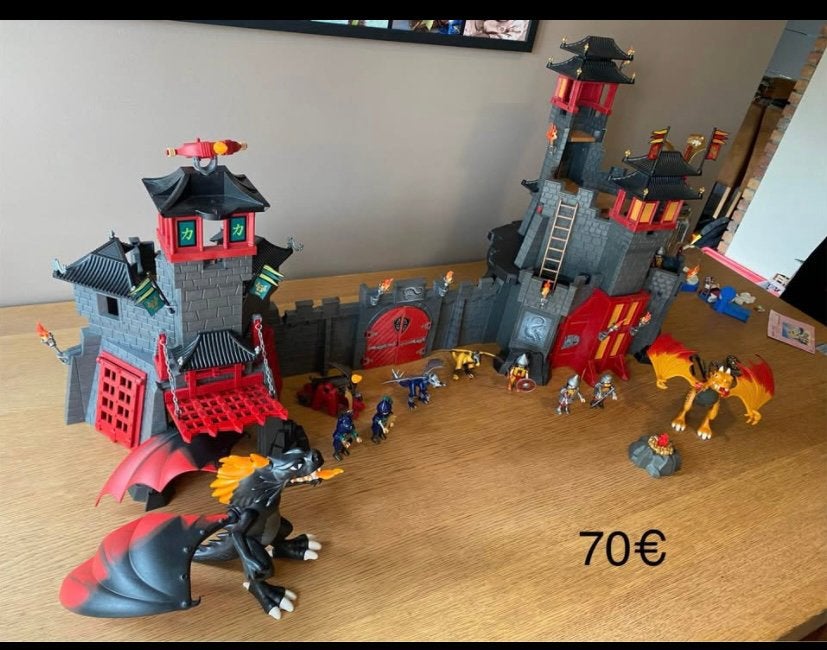 Groot drakenkasteel Playmobil, Kinderen en Baby's, Speelgoed | Playmobil, Ophalen, Zo goed als nieuw