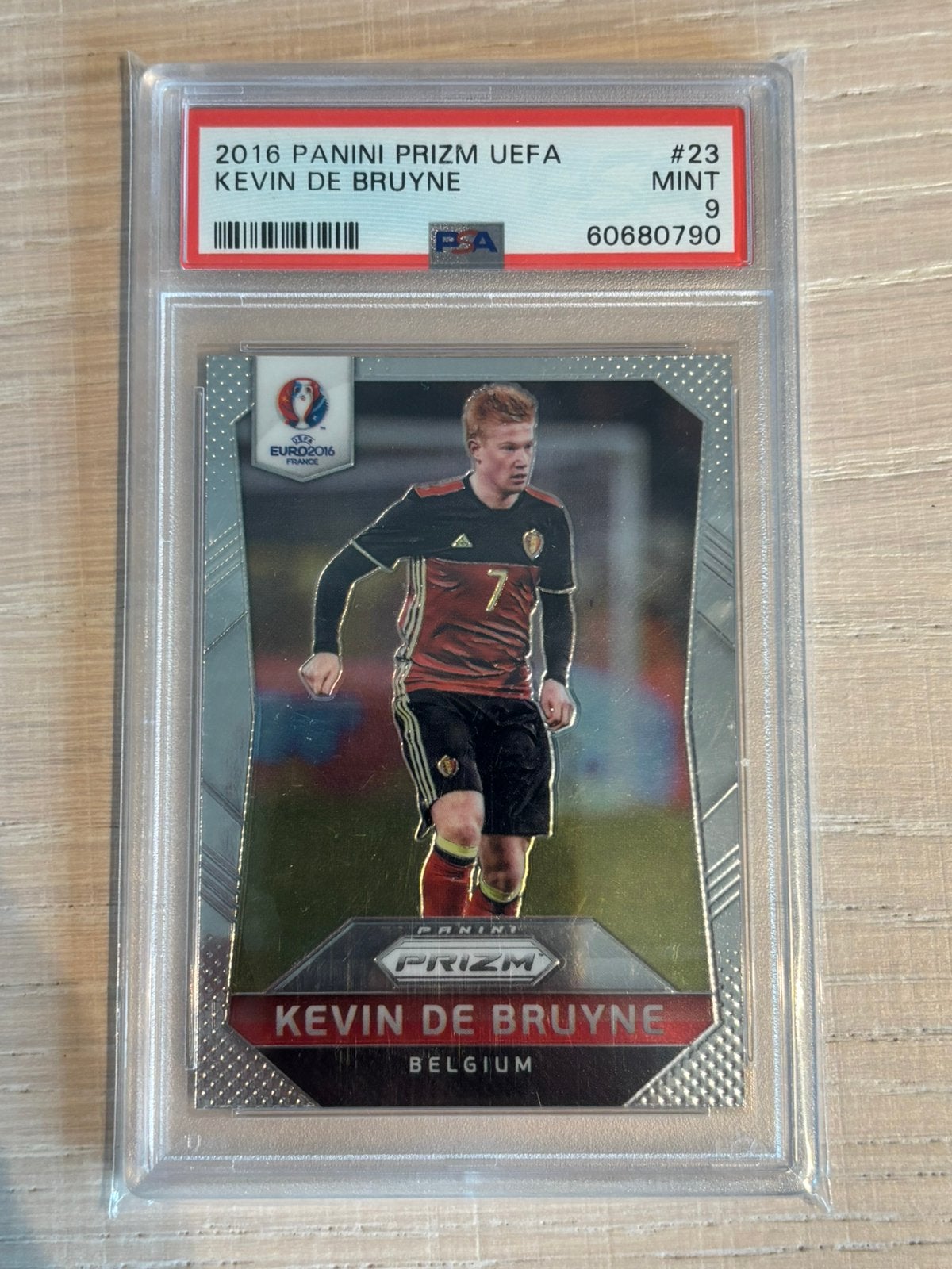 PSA 9 Panini Prizm Kevin De Bruyne 2016, Ophalen of Verzenden, Nieuw
