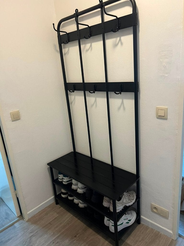 Kapstok met schoenenrek - Nipasen IKEA, Huis en Inrichting, Woonaccessoires | Kapstokken, Gebruikt, Staande kapstok, 150 tot 200 cm