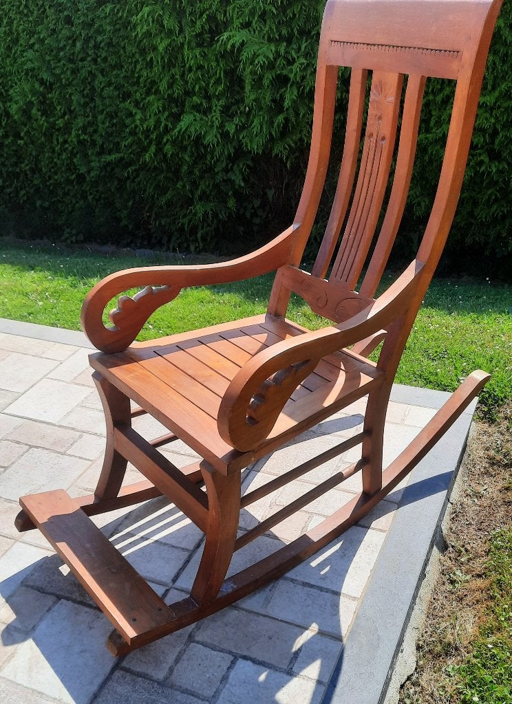Tres beau Rocking chair en Teck, Enlèvement