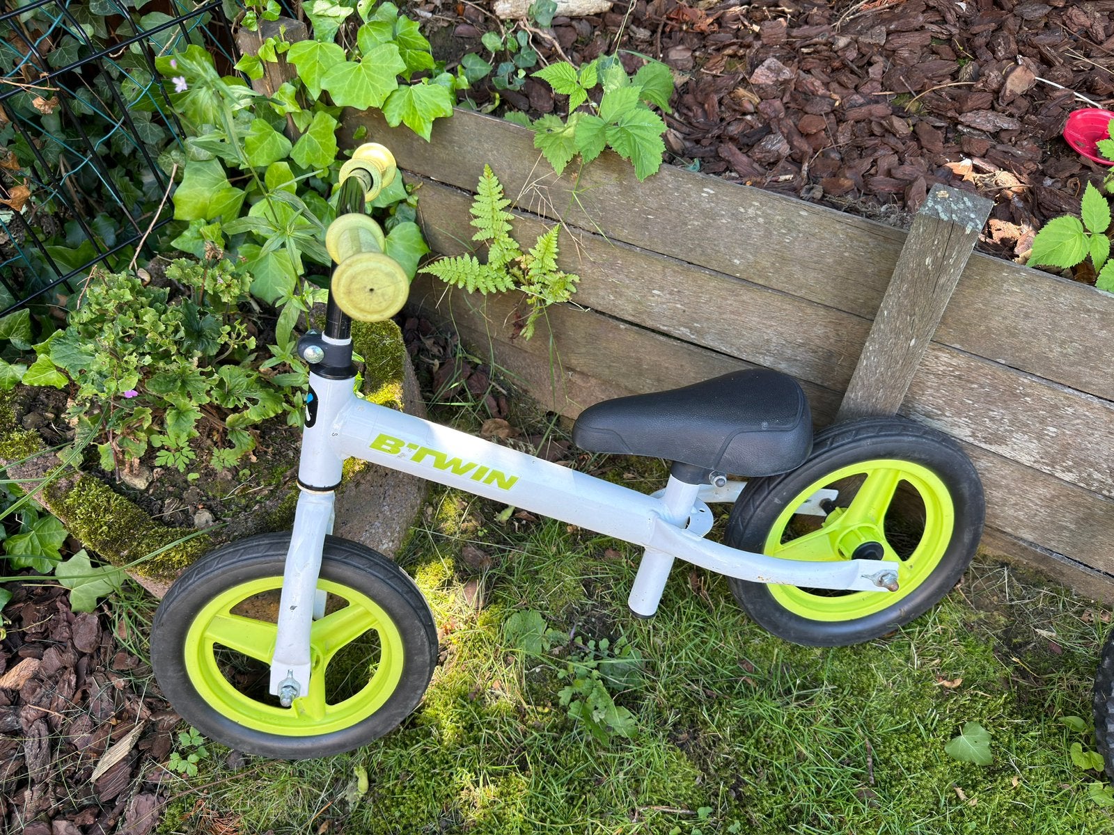 Draisienne BTWIN Run Ride – gris et vert fluo, Ophalen, Zo goed als nieuw
