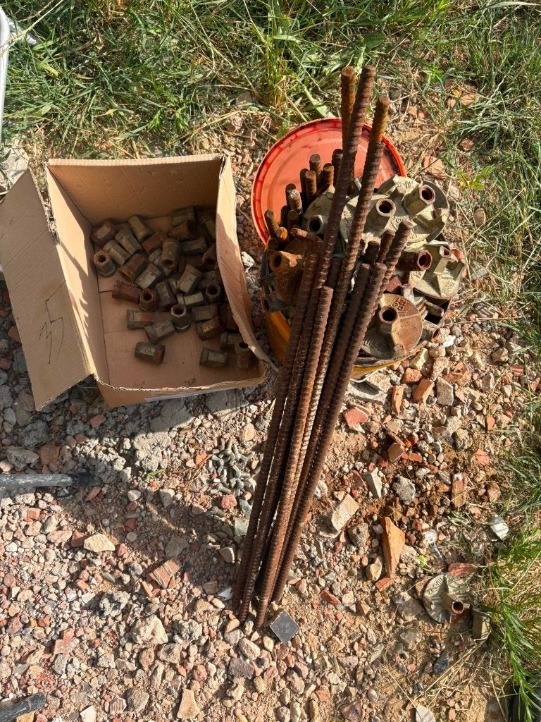 Bekisting draadstang, platte moer, zeskant dop, Doe-het-zelf en Bouw, Overige Doe-Het-Zelf en Bouw, Ophalen, Gebruikt