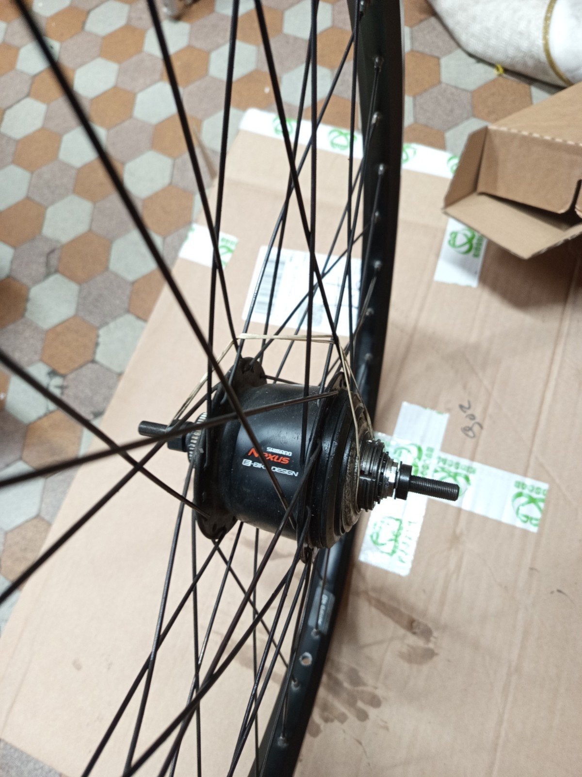 Achterwiel 26" Nexus 5 E-bike bakfiets zien photos, Fietsen en Brommers, Wiel, Gebruikt, Bakfiets, Ophalen of Verzenden