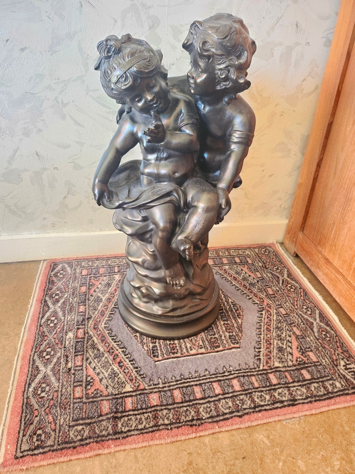beeld ,zwaar,donker  54cm hoog, Ophalen, Composieten, Beeld