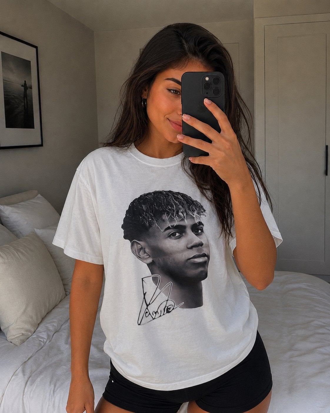 T-shirt Lamine Yamal blanc – Football Espagne, Enlèvement ou Envoi, Neuf, Taille 48/50 (M), Blanc