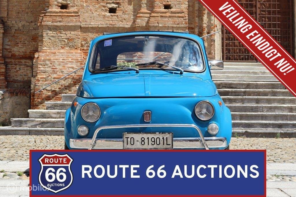 Fiat 500 L | 1970 | Route 66 Auctions, Auto's, Oldtimers, Zwart, Bedrijf, Handgeschakeld, Overige carrosserie
