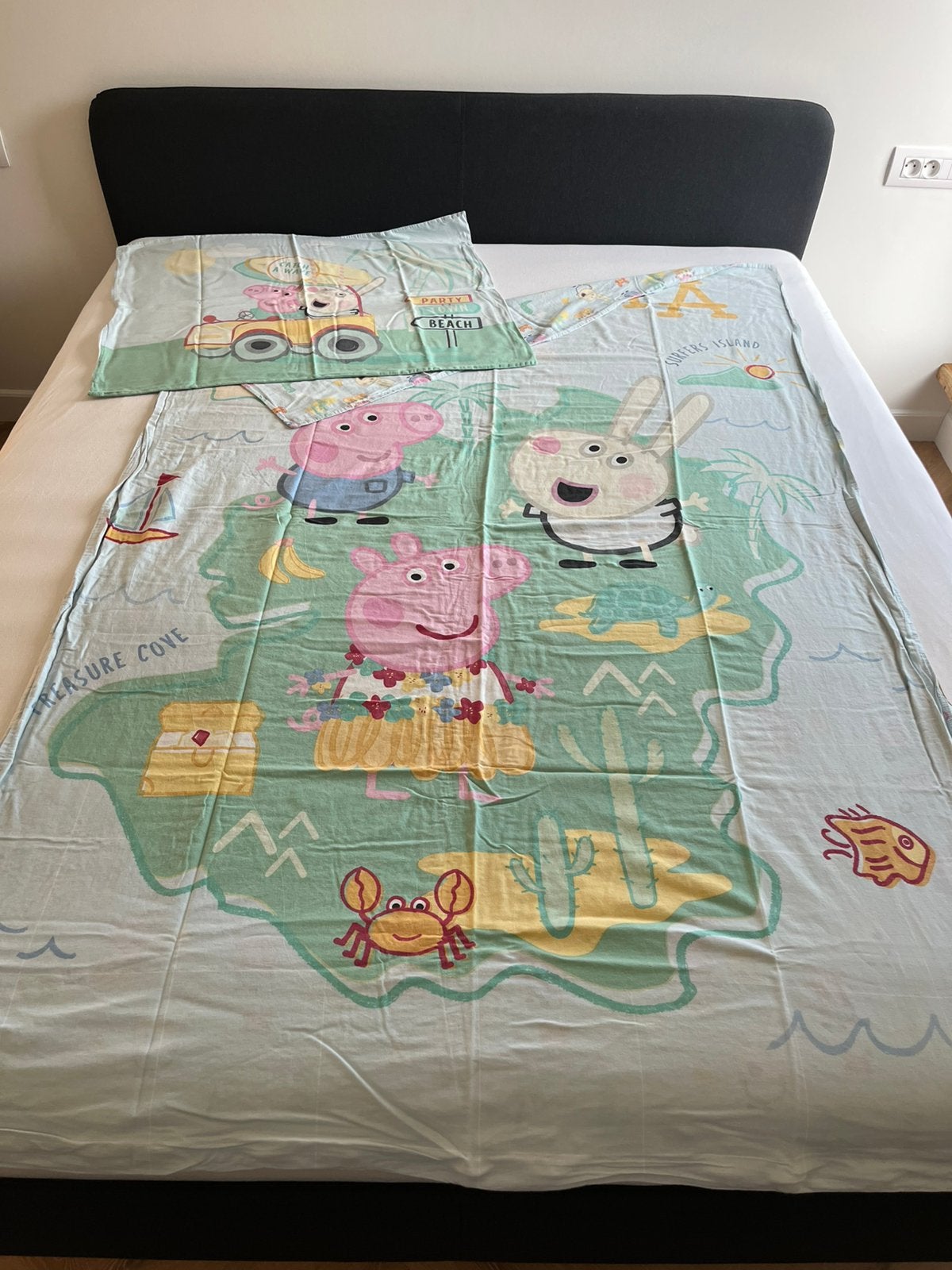 Dekbedovertrek + kussensloop Peppa Pig, Gebruikt, Jongetje of Meisje, Ritssluiting, Ophalen of Verzenden