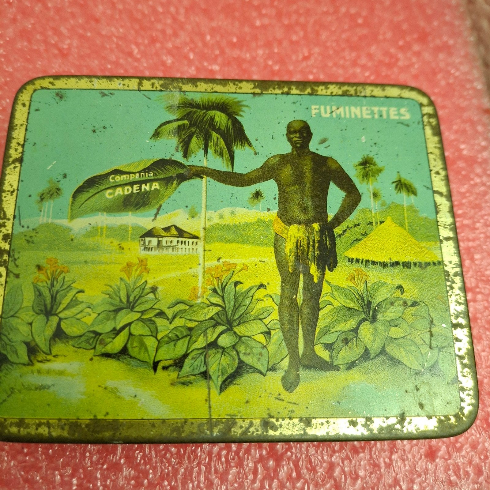 une ancienne boîte en métal vintage des fuminettes, Enlèvement ou Envoi