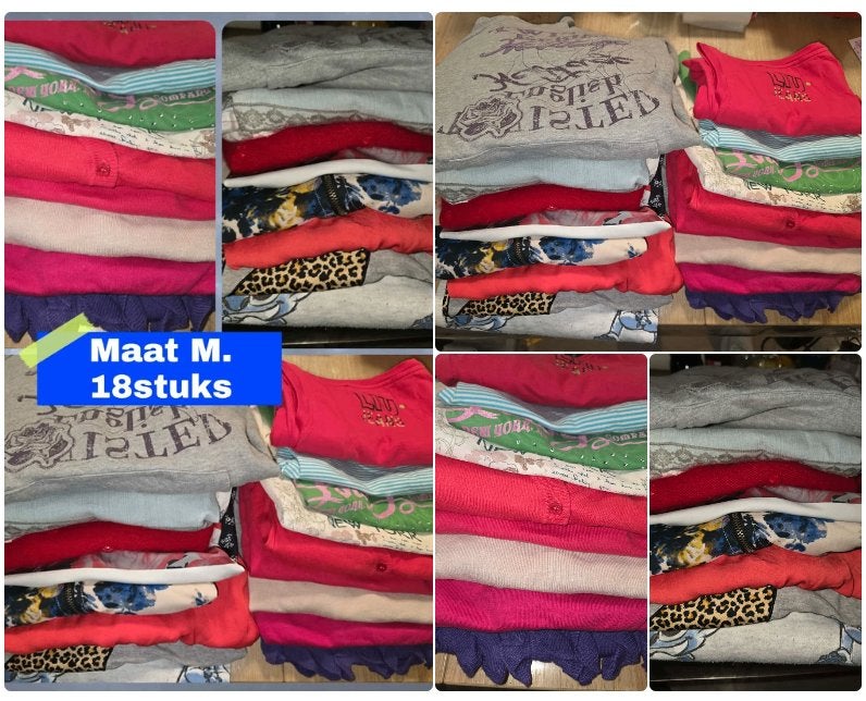kleding pakket maat M 18 stuks, Kleding | Dames, Dames-kledingpakketten, Ophalen of Verzenden, Gedragen, Maat 38/40 (M)
