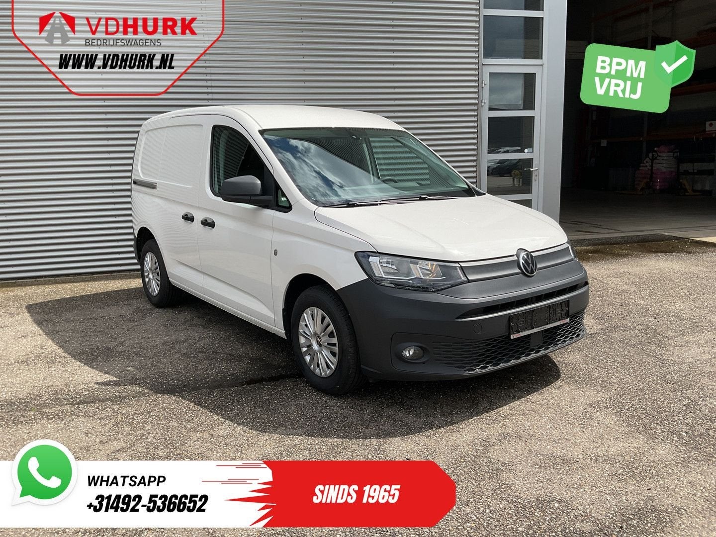 Volkswagen Caddy Cargo 2.0 TDI 100 pk Omvormer/ Sortimo/ Cru, Electronic Stability Program (ESP), Wit, Bedrijf, Onderhoudsboekje