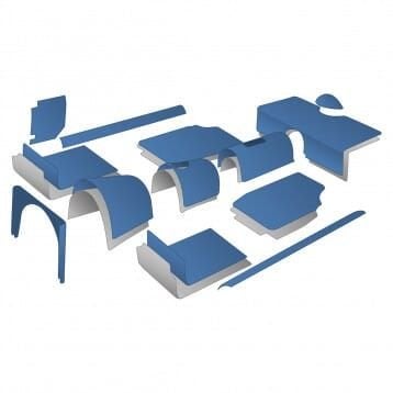 Jeu de moquettes pour Triumph TR4 BLEU, Autos : Pièces & Accessoires, Neuf, -, Autres marques automobiles, -