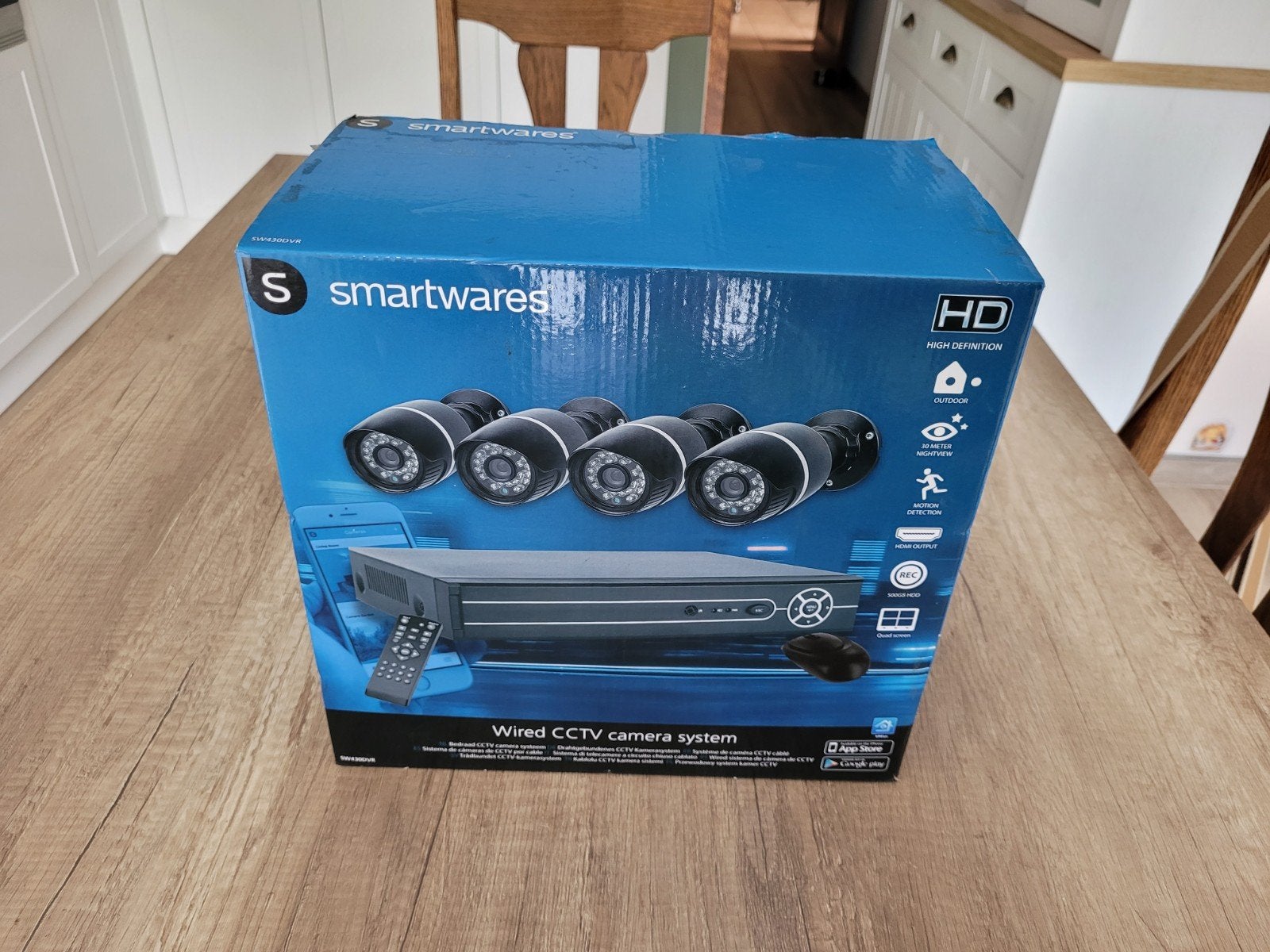 Kit 4 caméras HD avec disque dur 500 Gb, Enlèvement ou Envoi, Neuf