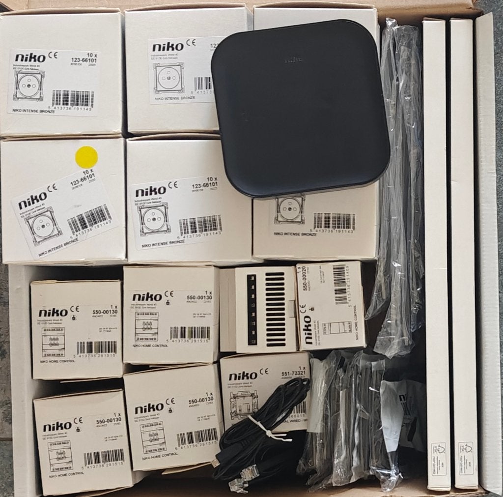 NIKO Home Control verzameling overbodig materiaal