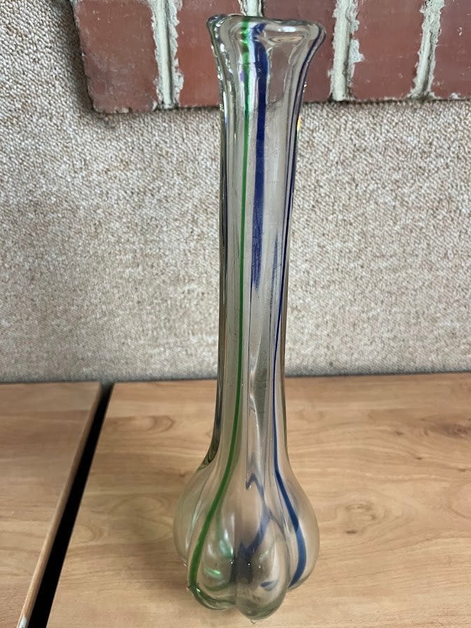 Vase soliflore vintage en verre de Murano, Antiquités & Art, Antiquités | Verre & Cristal, Enlèvement