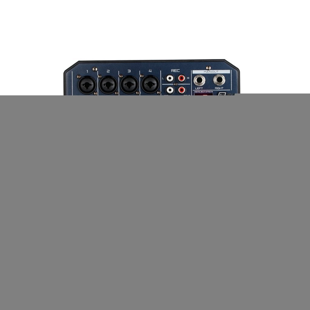 Audio Mixer 6-Kanaals - Draagbare Geluidskaart-Bluetooth MP3, Ophalen of Verzenden, Zo goed als nieuw, Instrumentmicrofoon