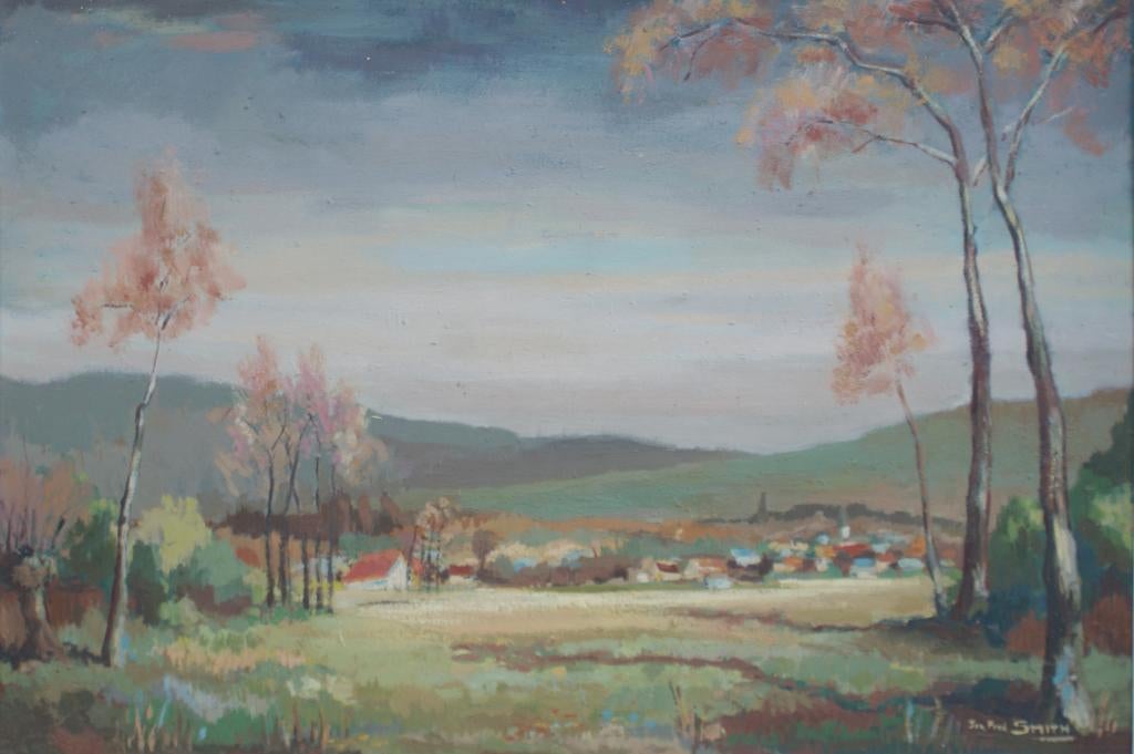 Jos Fred Smith (1920-2009): Landschap (139 x 99 cm), Antiek en Kunst, Kunst | Schilderijen | Klassiek, Ophalen