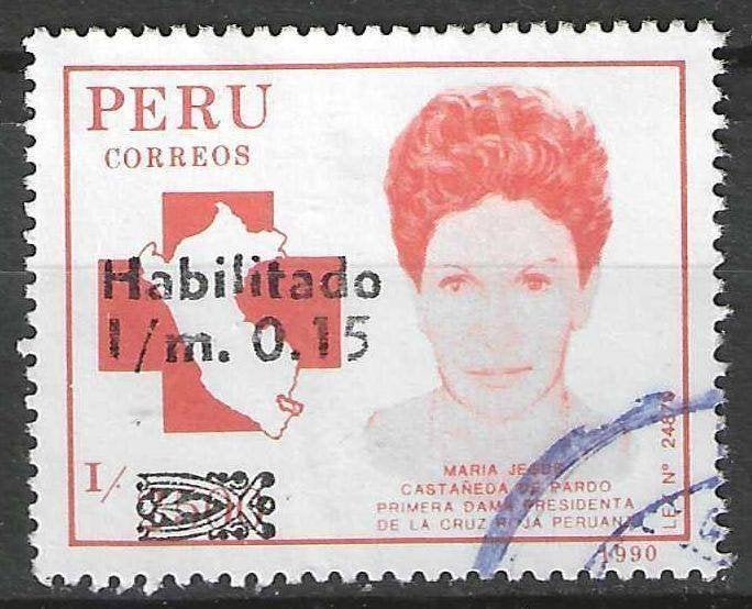 Peru 1991 - Yvert 949 - Rode Kruis van Peru (ST), Verzenden, Gestempeld
