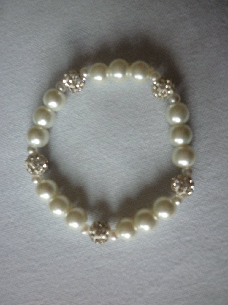 Armband met Parels in Parelmoer, Handtassen en Accessoires, Armbanden, Ophalen of Verzenden, Nieuw, Overige kleuren, Overige materialen