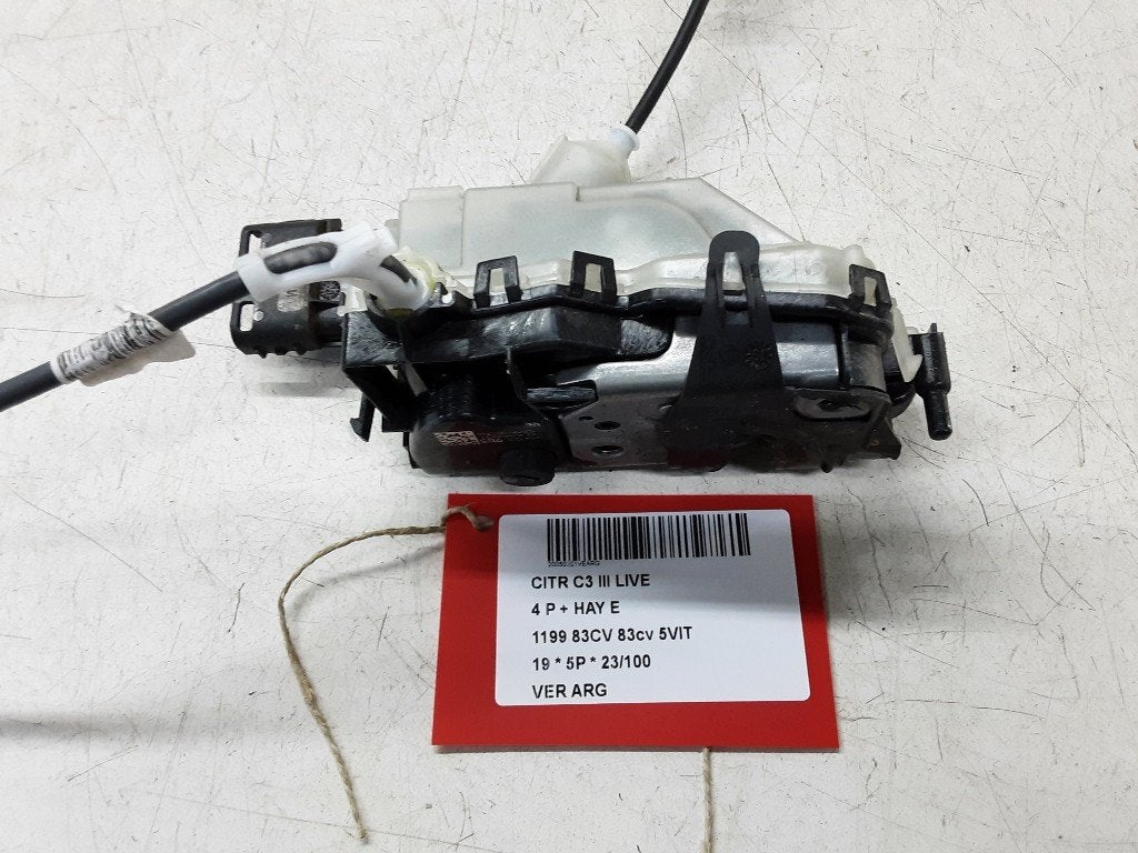 SERRURE DE PORTE ARRIÈRE GAUCHE C3 (SX / SW) (123985), Arrière, Citroën, Mevr. I. Hauben, Utilisé