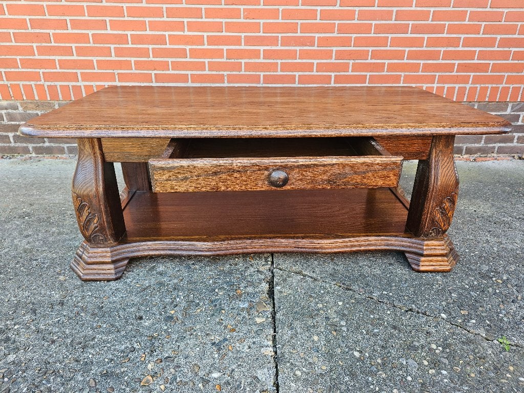 salontafel, Huis en Inrichting, Ophalen, 100 tot 150 cm, Eikenhout, 50 tot 100 cm