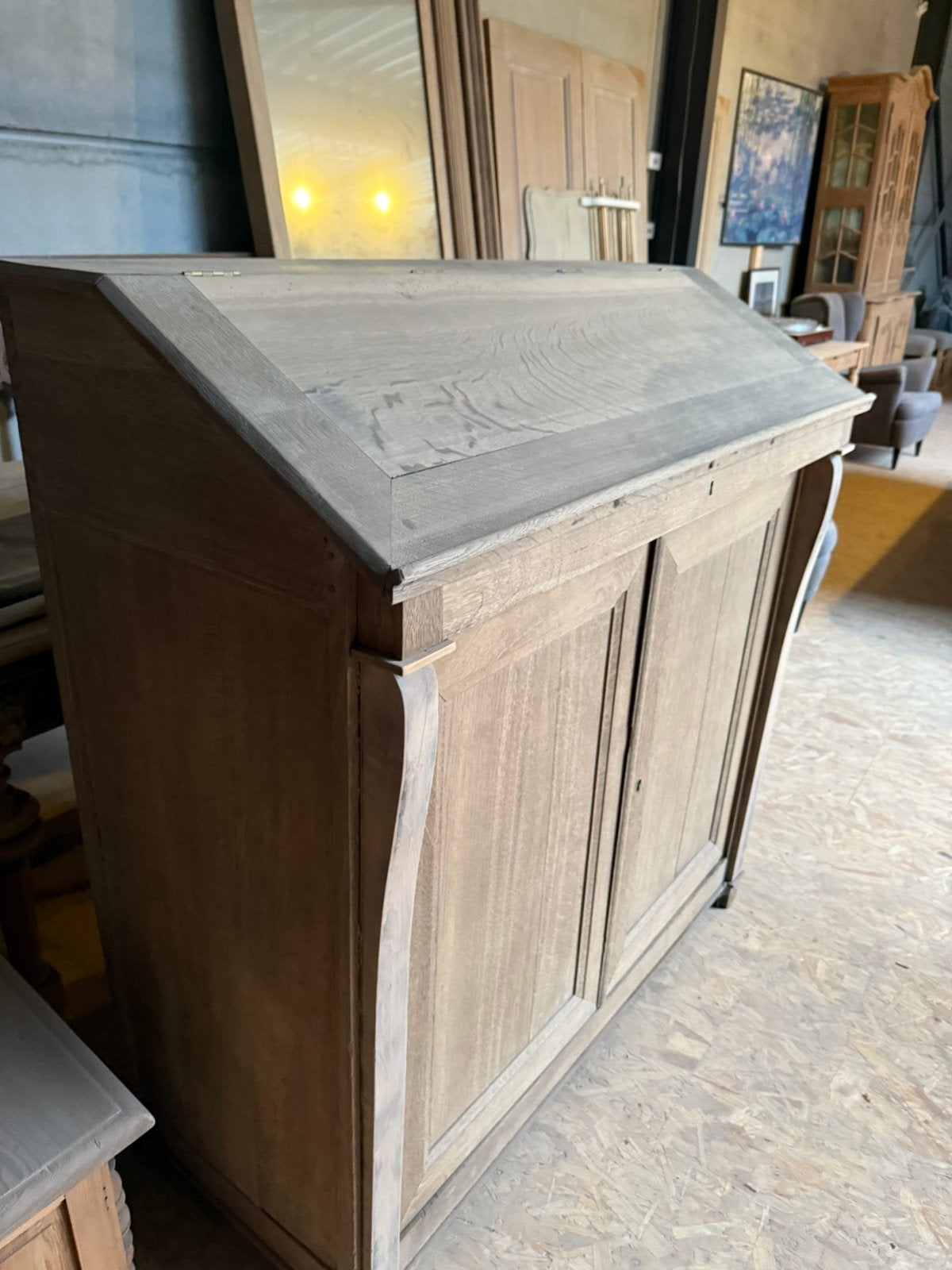 Eiken bureau antiek , secretaire, Antique, Enlèvement, Utilisé, Secrétaire